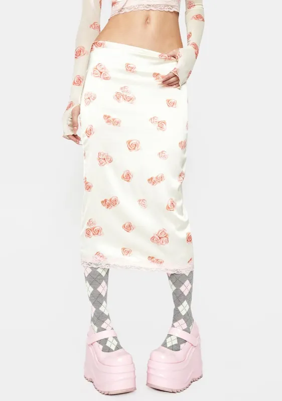 Floral Print Maxi Skirt sold by Dolls Kill