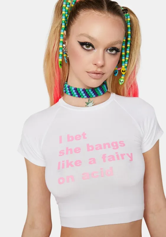 Fairy On Acid Crop Tee sold by Dolls Kill