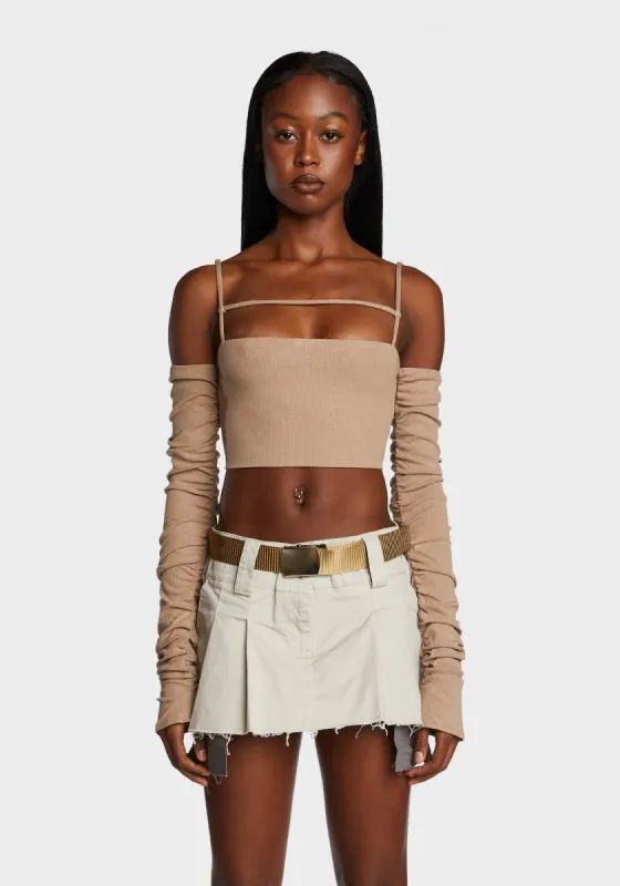 Style On Point Ruched Crop Top sold by Dolls Kill