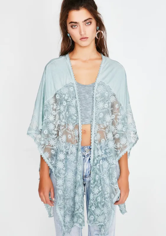 Kush Dandelion Dream Lace Poncho sold by Dolls Kill