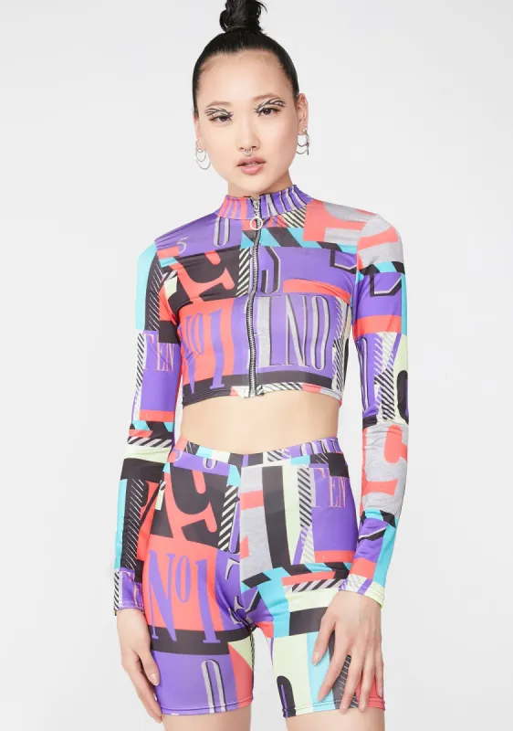 80s Print Mesh Set sold by Dolls Kill