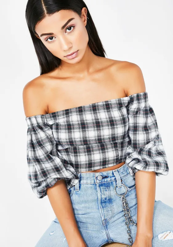 Left On Read Plaid Top sold by Dolls Kill