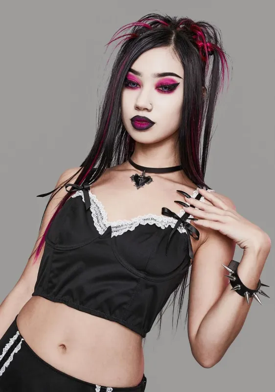 Unfair Maiden Lace Bustier Top sold by Dolls Kill