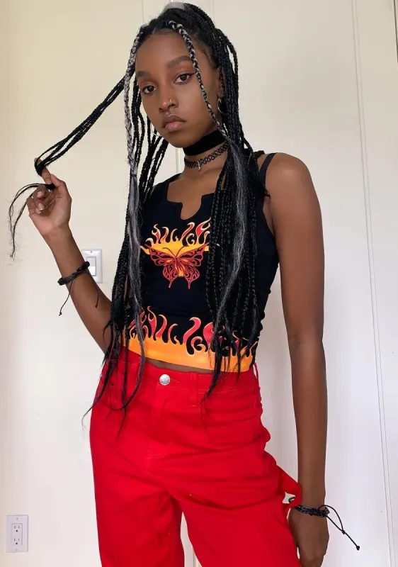 Burning Rubber Graphic Tank sold by Dolls Kill