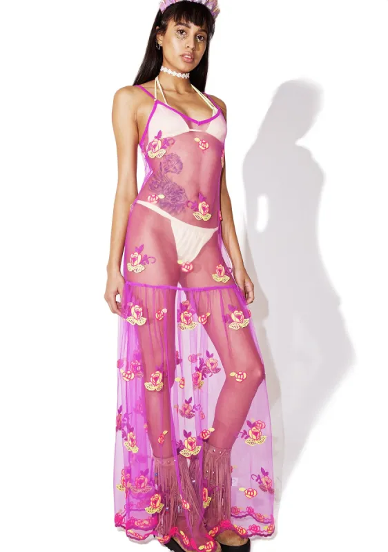 Melody Sheer Maxi Dress sold by Dolls Kill