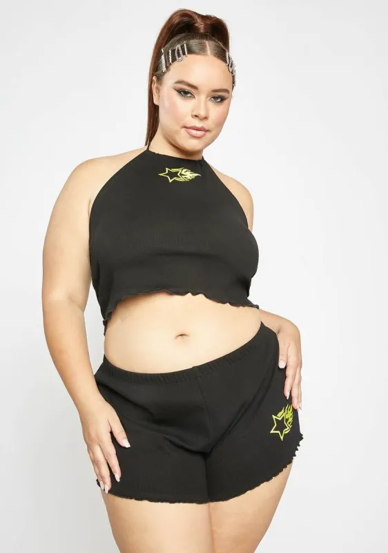 Plus Total Hotshot Ribbed Halter Set sold by Dolls Kill