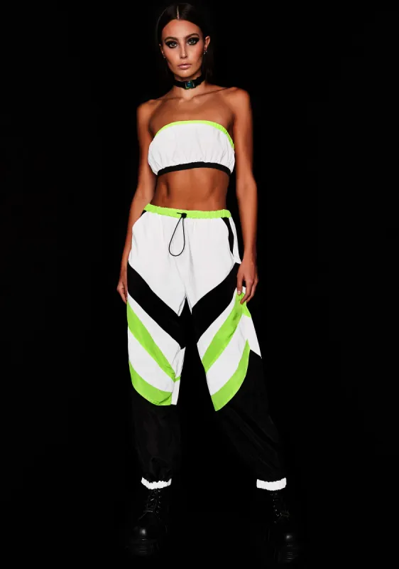 Icy Electric Energy Reflective Pant Set sold by Dolls Kill