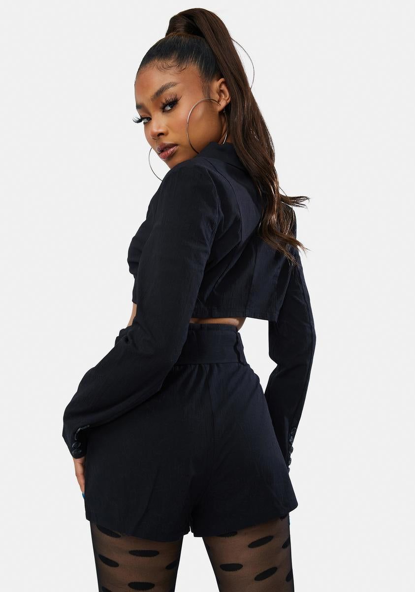 Night Downtown Diaries Blazer And Shorts Set sold by Dolls Kill product image thumbnail 4