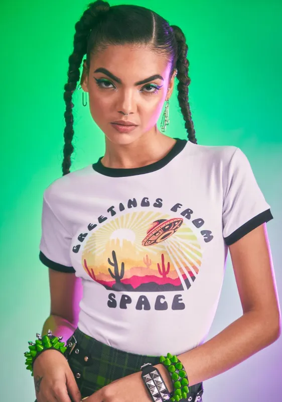 Closer To The Sun Ringer Tee sold by Dolls Kill