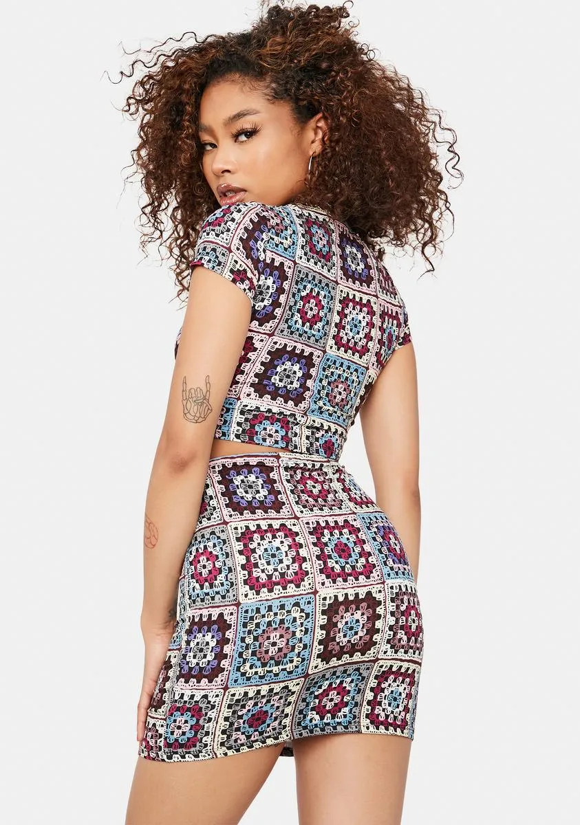 Dreams Of The Bohemian Patchwork Skirt Set sold by Dolls Kill product image thumbnail 4