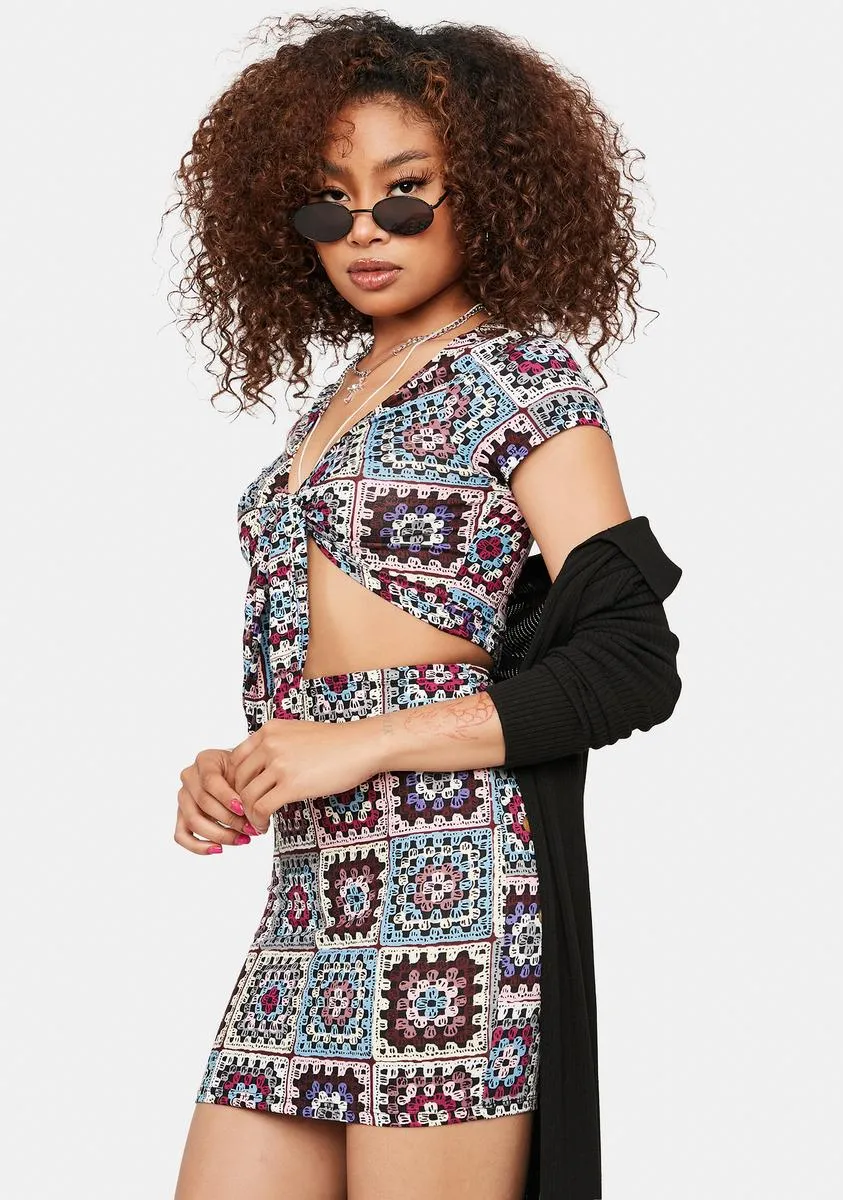 Dreams Of The Bohemian Patchwork Skirt Set sold by Dolls Kill product image thumbnail 2