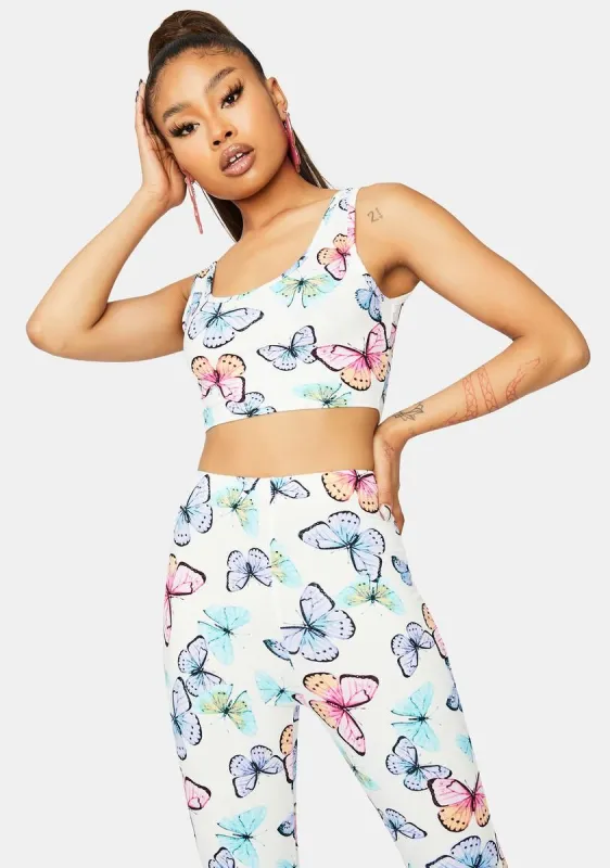Magical Metamorphosis Butterfly Print Pants Set sold by Dolls Kill