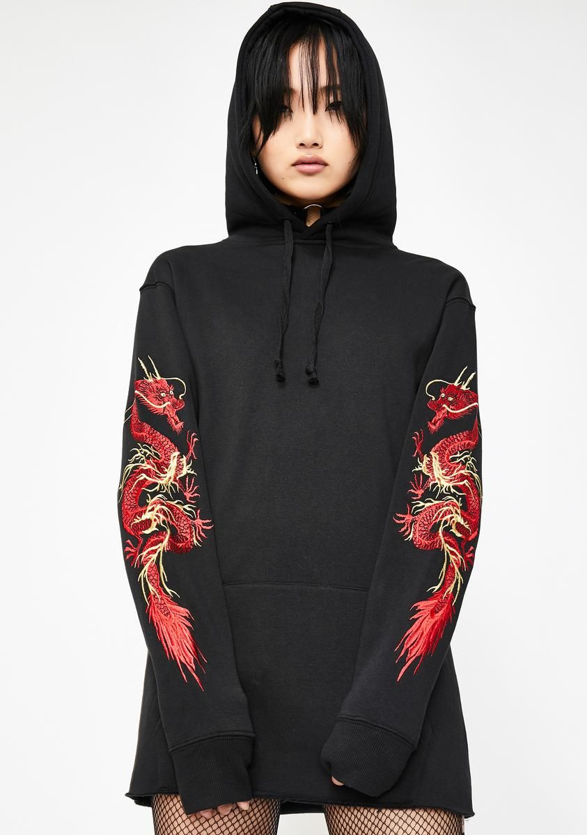Mystic Flame Dragon Hoodie sold by Dolls Kill