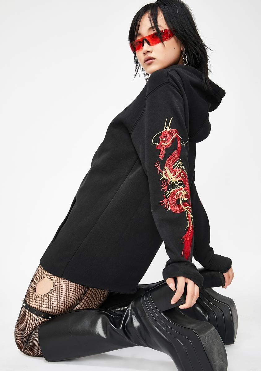 Mystic Flame Dragon Hoodie sold by Dolls Kill product image thumbnail 2