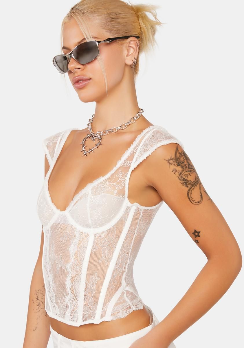 Some Like It Hot Lace Corset Top sold by Dolls Kill product image thumbnail 2