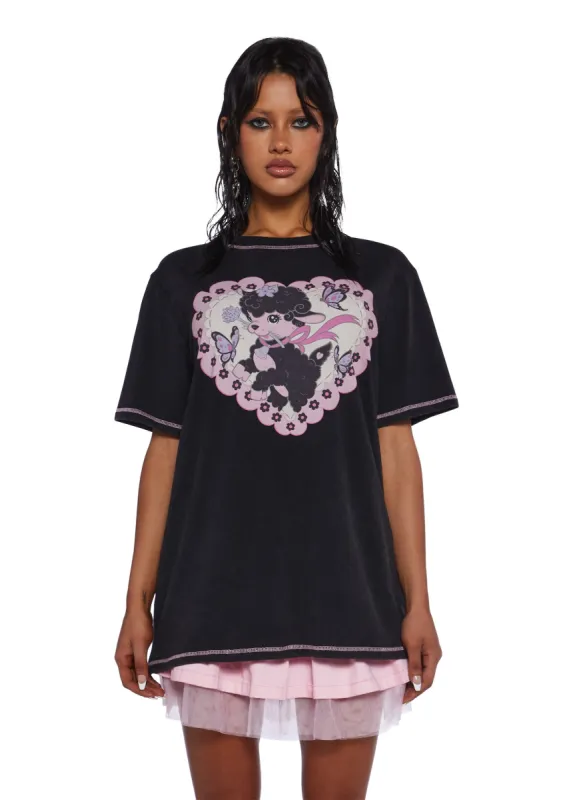 Too Cute To Care Graphic Tee sold by Dolls Kill
