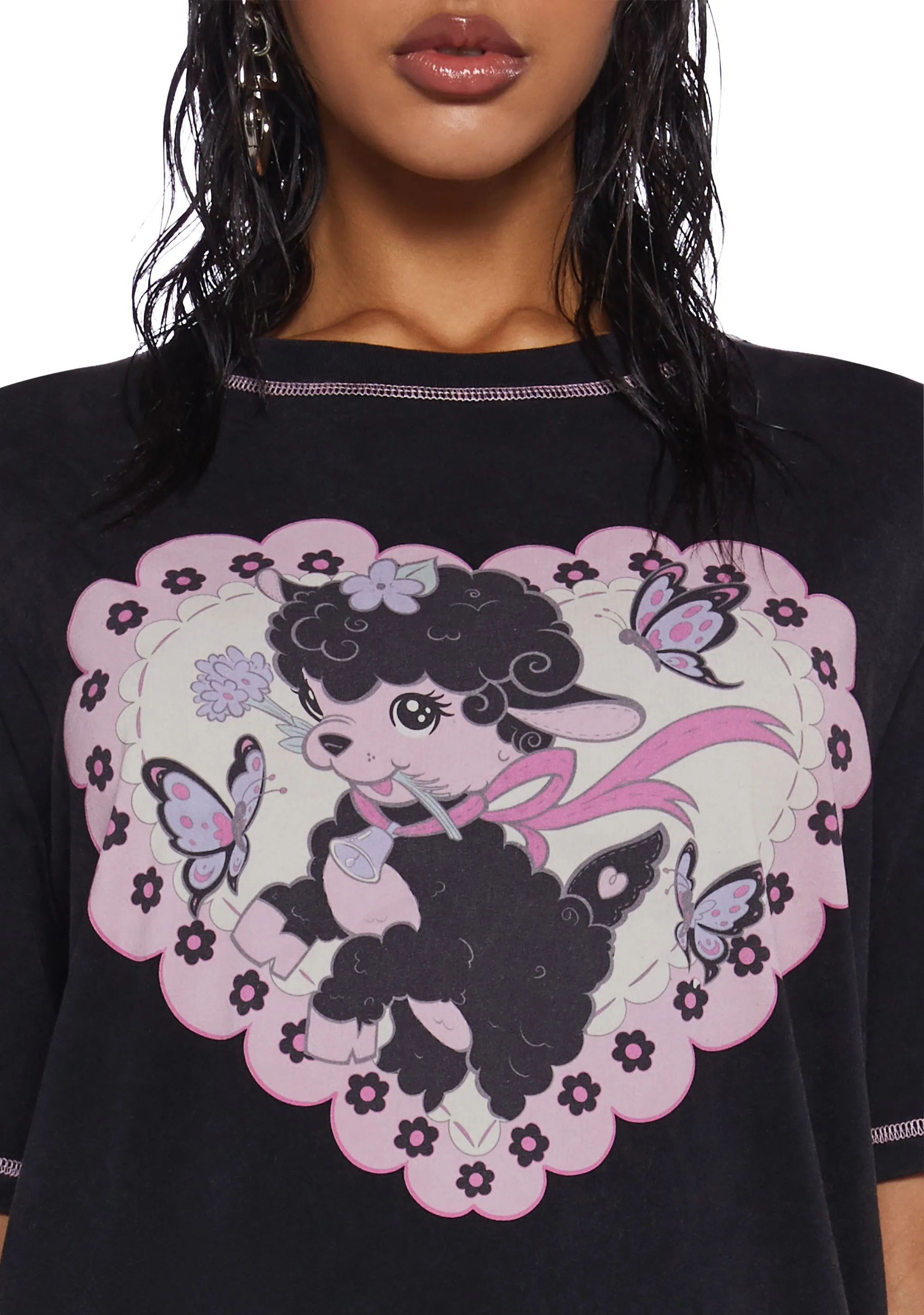 Too Cute To Care Graphic Tee sold by Dolls Kill product image thumbnail 5