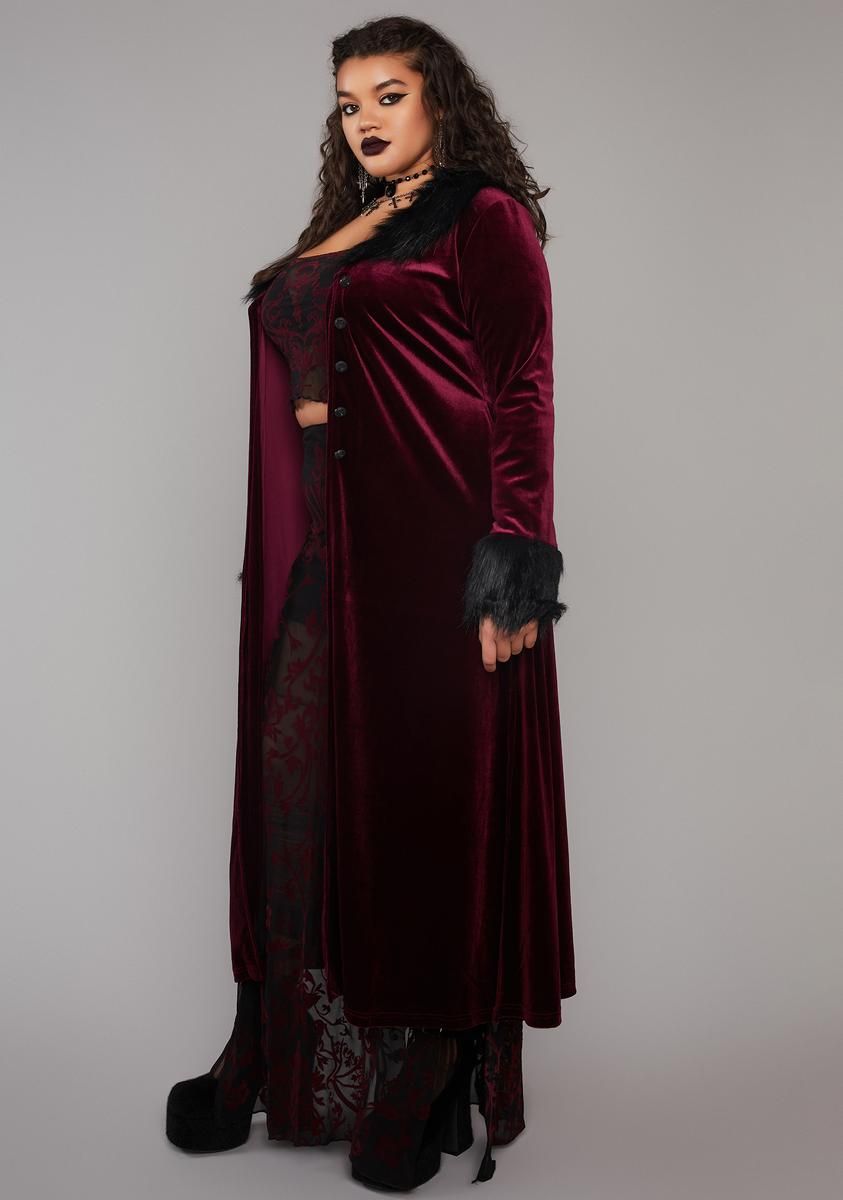 Plus Ashes Of Despair Velvet Duster sold by Dolls Kill