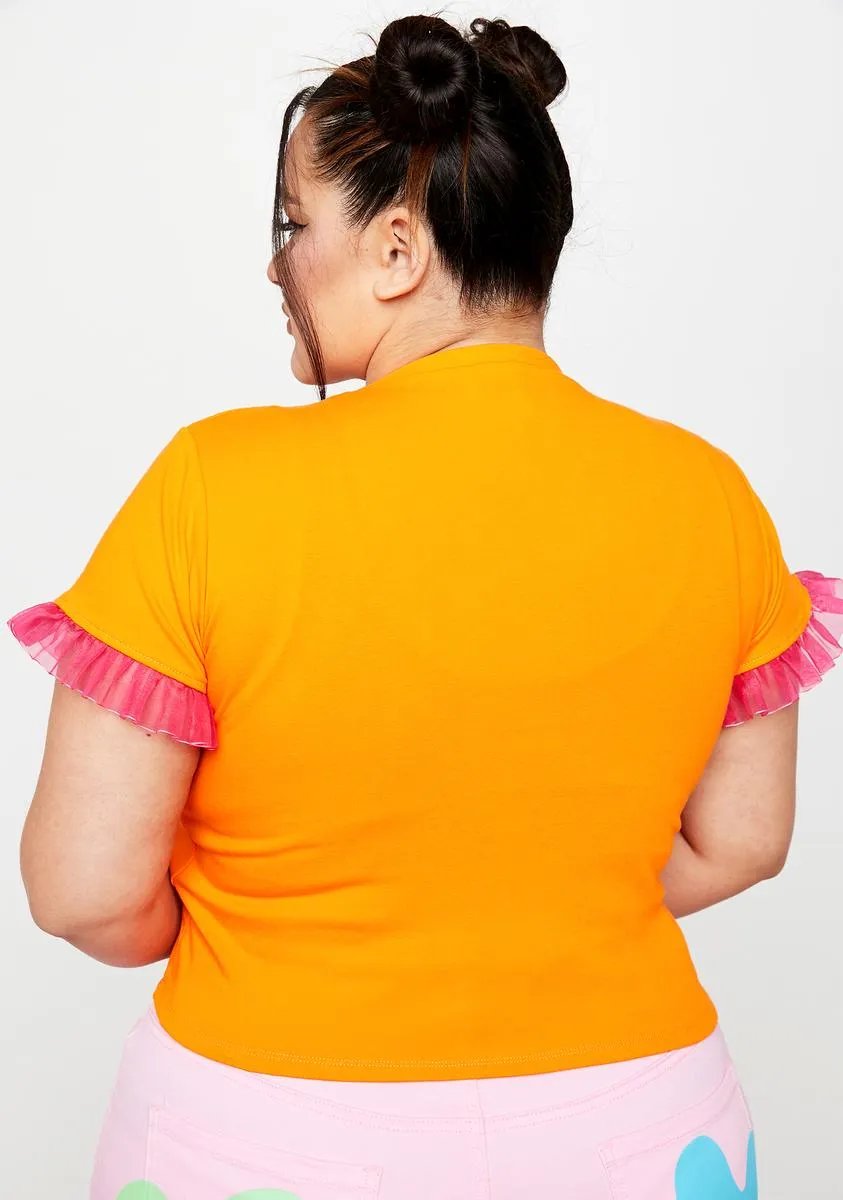 Plus Sassy Ruffle Graphic Tee sold by Dolls Kill product image thumbnail 4