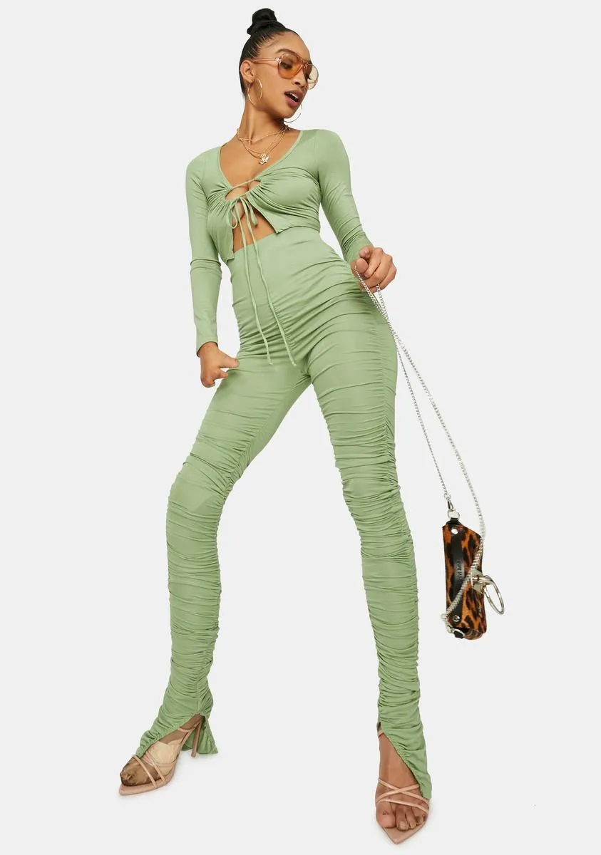 Sage Know My Value Ruched Pants Set sold by Dolls Kill product image thumbnail 2