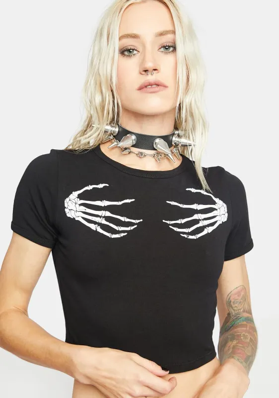 Skeleton Hand Graphic Tee sold by Dolls Kill
