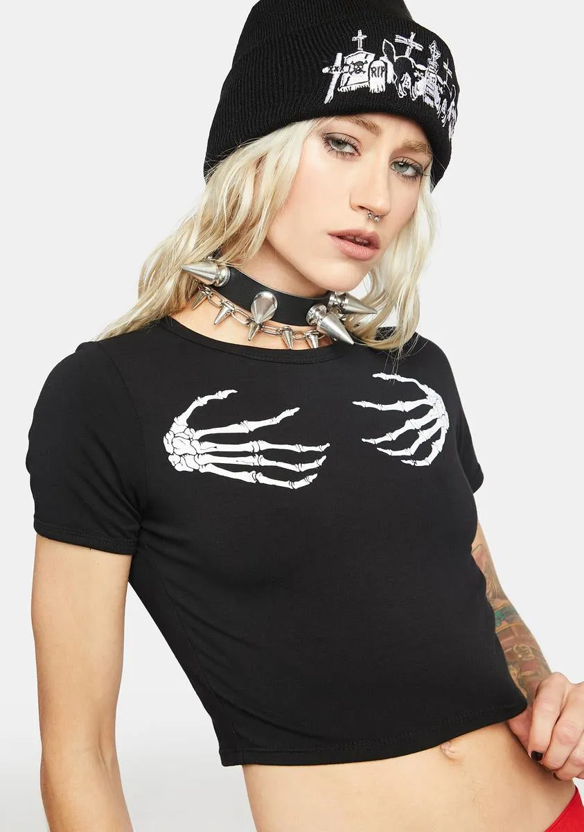Skeleton Hand Graphic Tee sold by Dolls Kill product image thumbnail 2