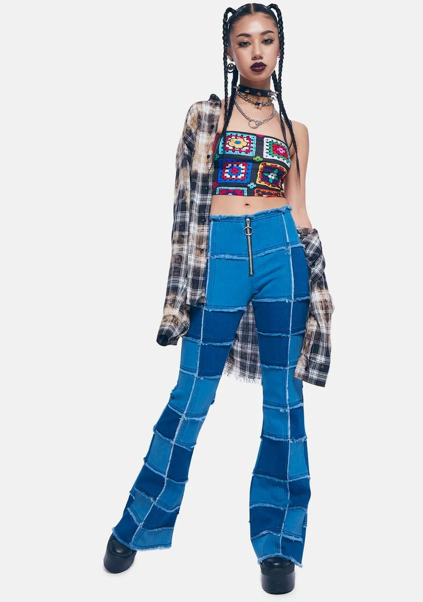 Not So Clueless Crochet Print Top sold by Dolls Kill product image thumbnail 3