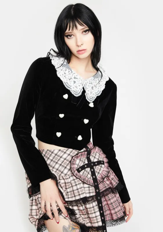 Retro Academy Doll Collar Jacket sold by Dolls Kill