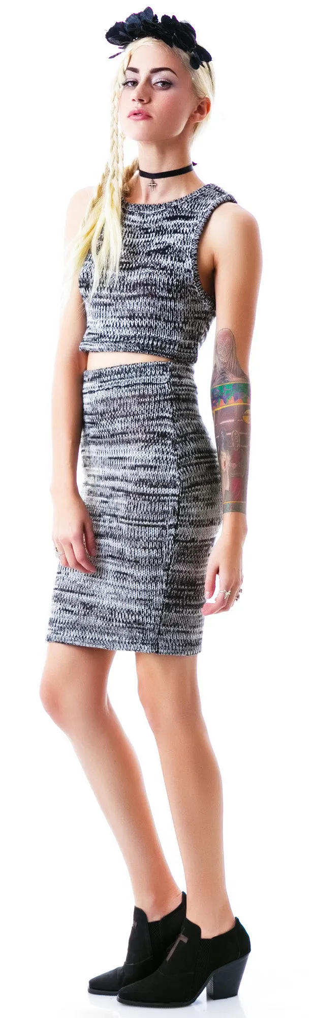 Sporty Knit Crop Top sold by Dolls Kill product image thumbnail 3