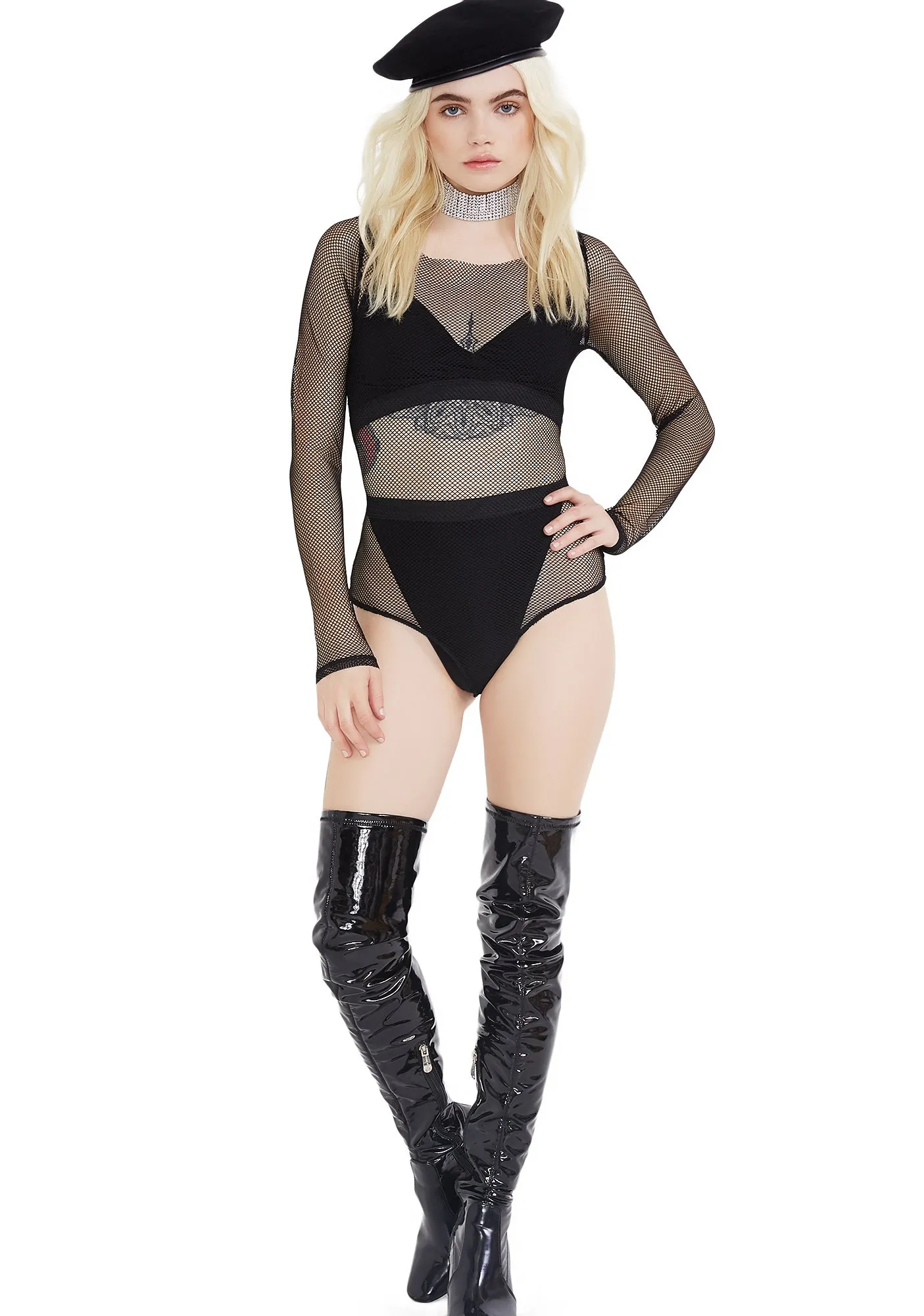 So Enticing Fishnet Bodysuit sold by Dolls Kill product image thumbnail 5