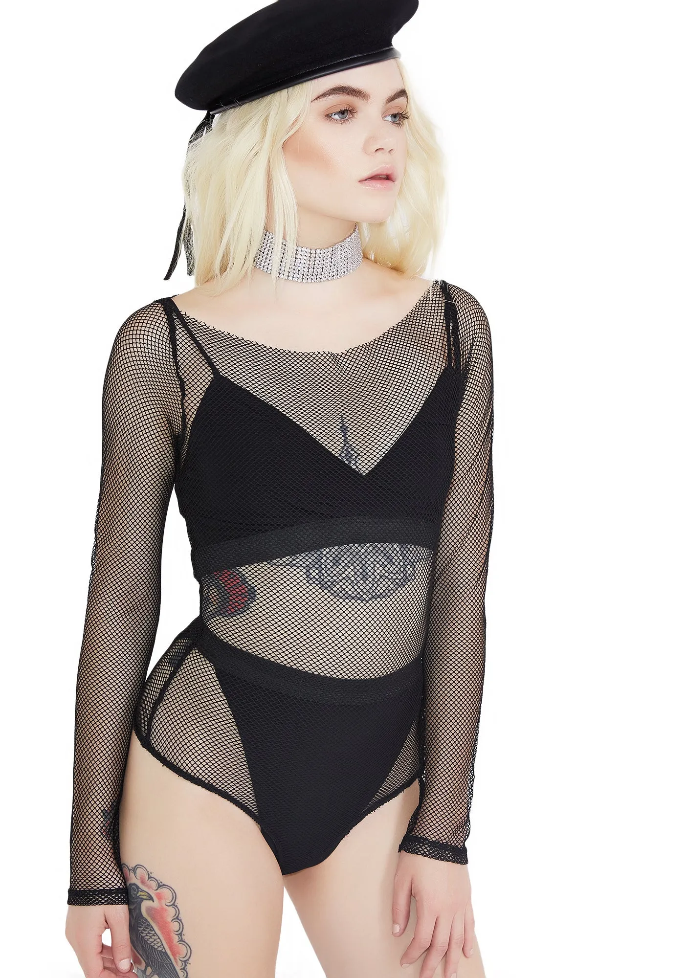 So Enticing Fishnet Bodysuit sold by Dolls Kill product image thumbnail 2