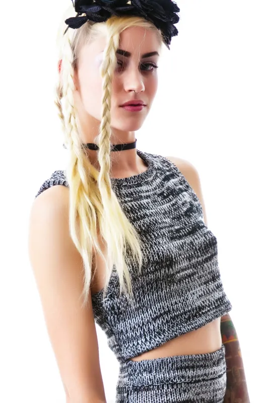 Sporty Knit Crop Top sold by Dolls Kill
