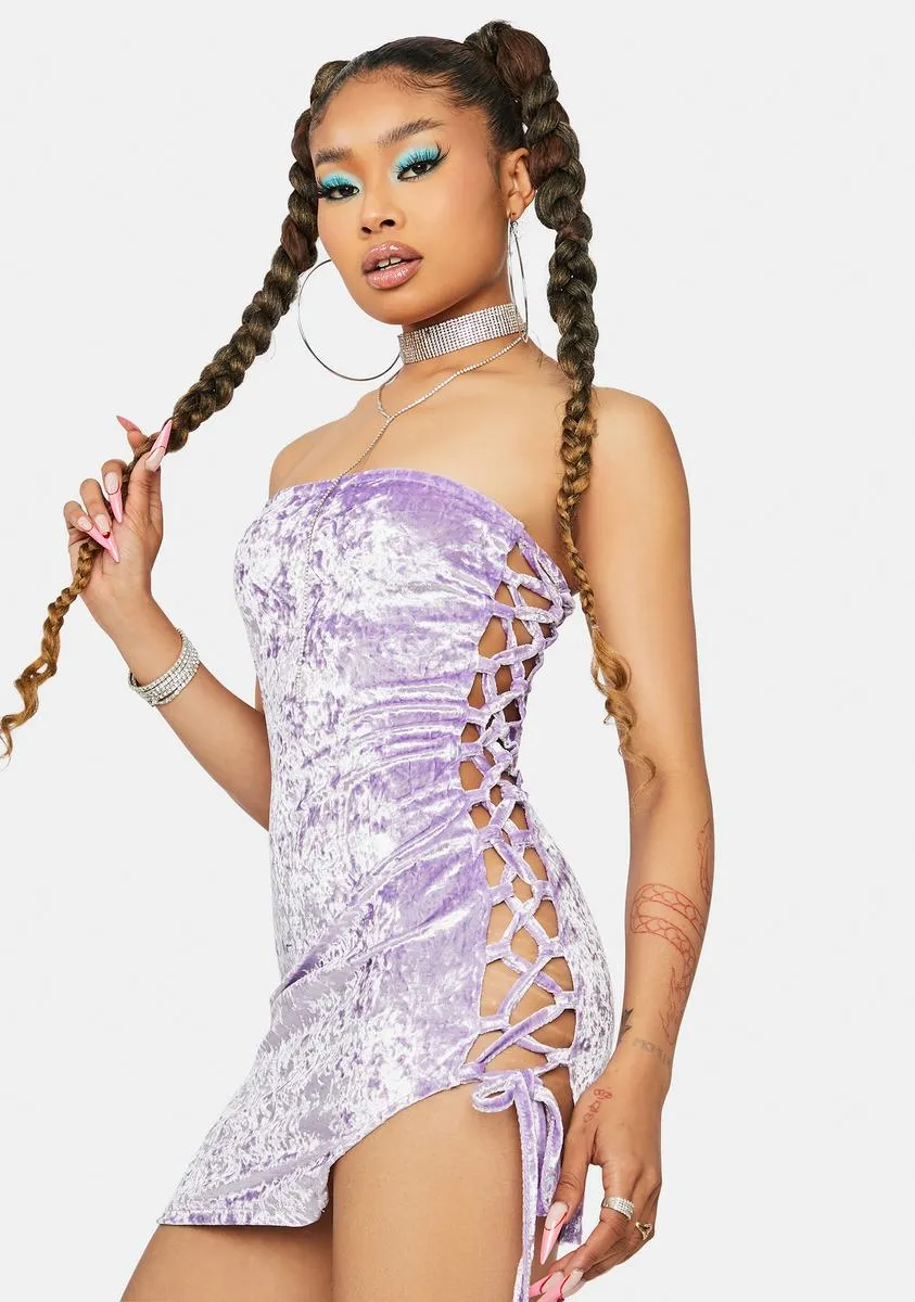 Goals Completed Crushed Velvet Mini Dress sold by Dolls Kill product image thumbnail 2