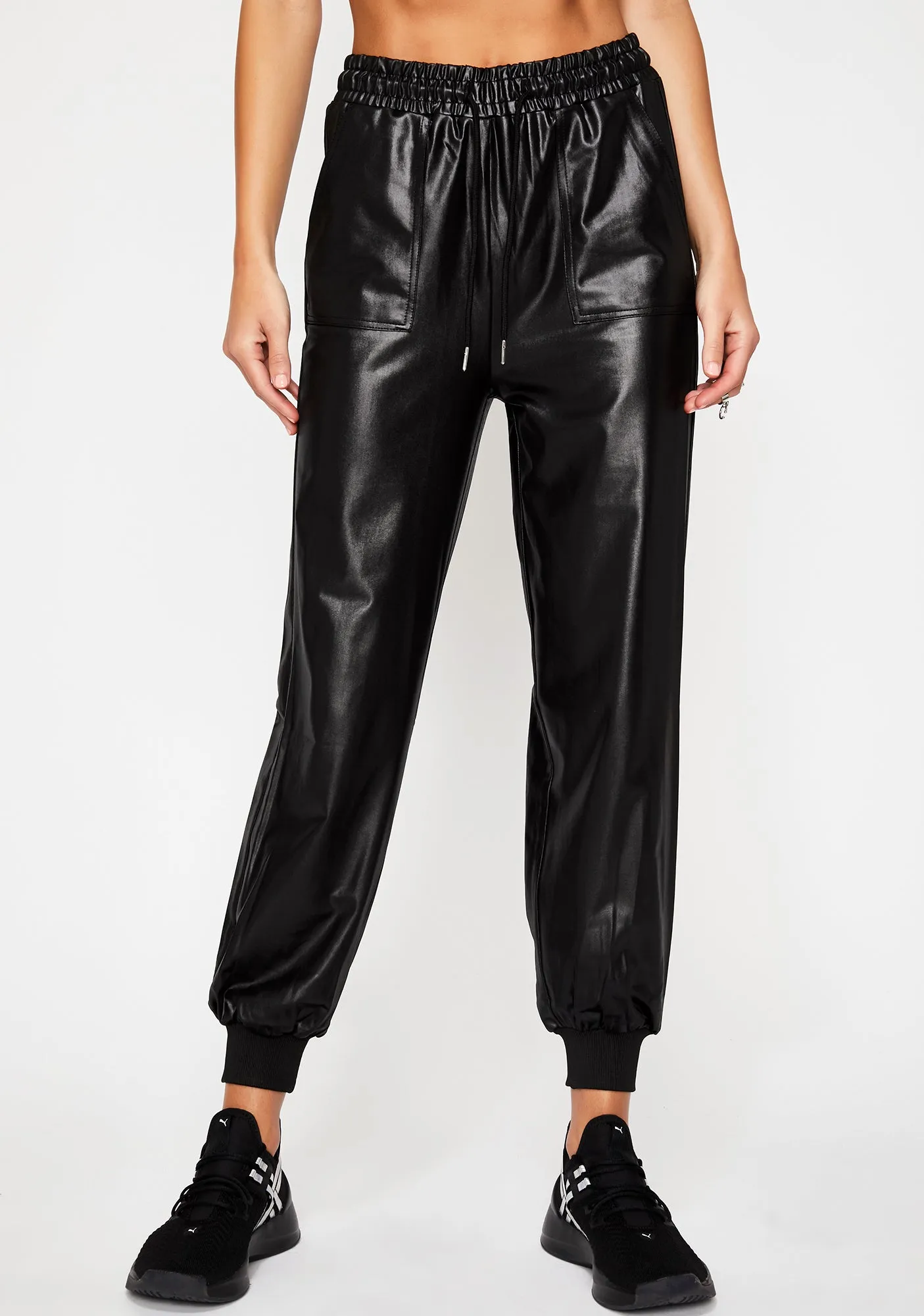 Night Urban Lane Coated Joggers sold by Dolls Kill