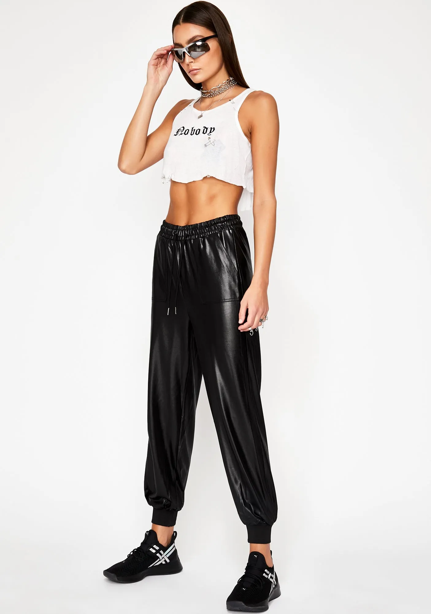 Night Urban Lane Coated Joggers sold by Dolls Kill product image thumbnail 3