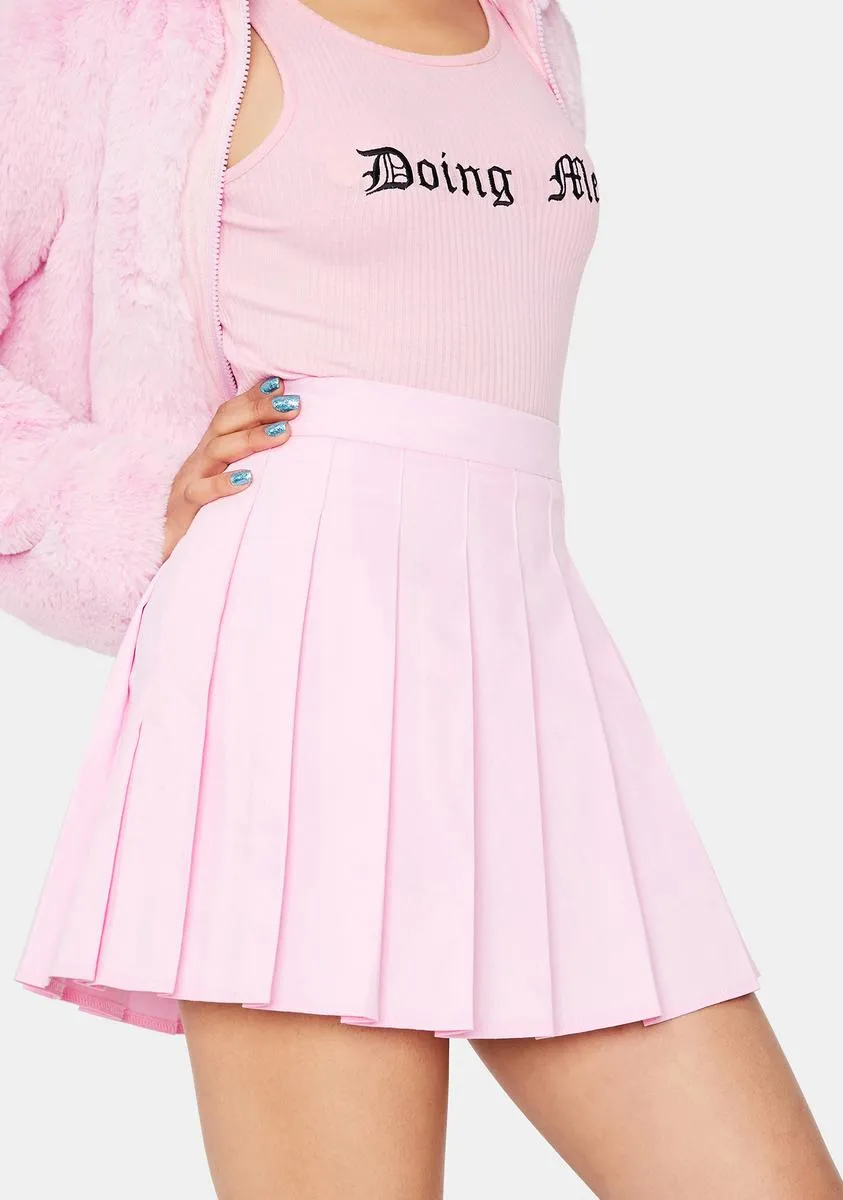 Call Me Up Pleated Skort sold by Dolls Kill