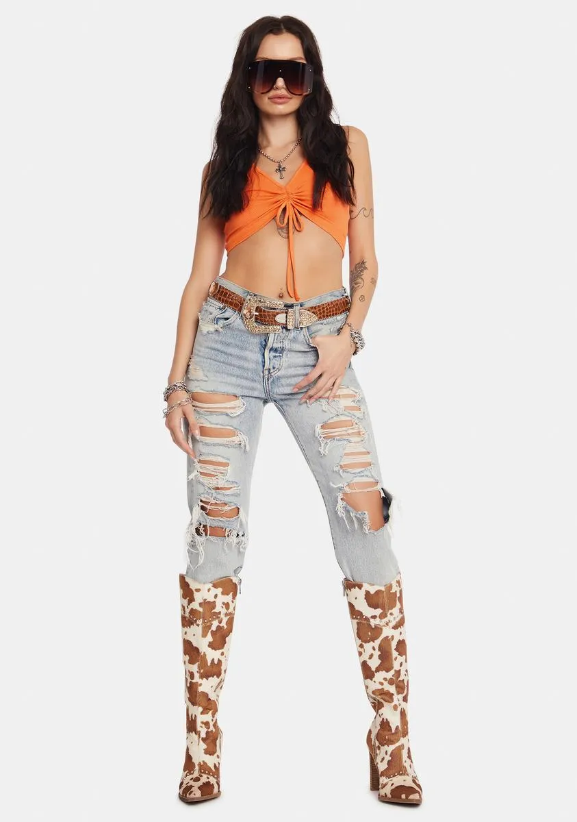 Orange Viper Crop Top sold by Dolls Kill product image thumbnail 3