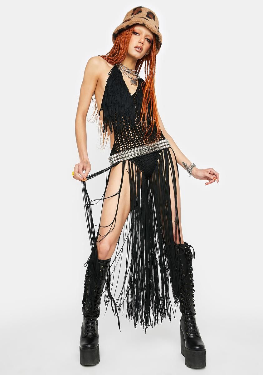 Onyx It's Your Move Crochet Bodysuit sold by Dolls Kill product image thumbnail 2