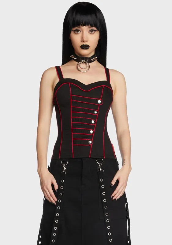 Band Corset Top sold by Dolls Kill