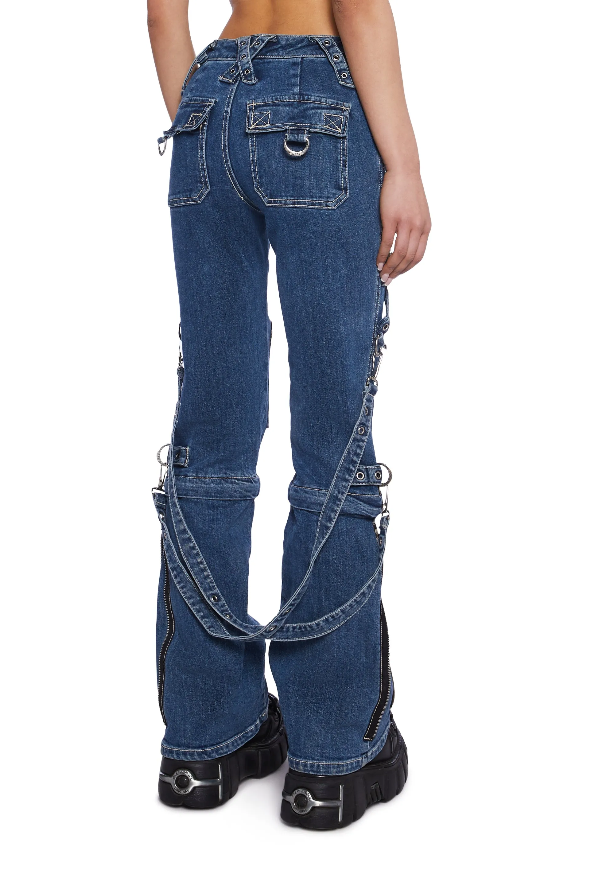 Zip to Zip Pants - Blue Denim sold by Dolls Kill product image thumbnail 4