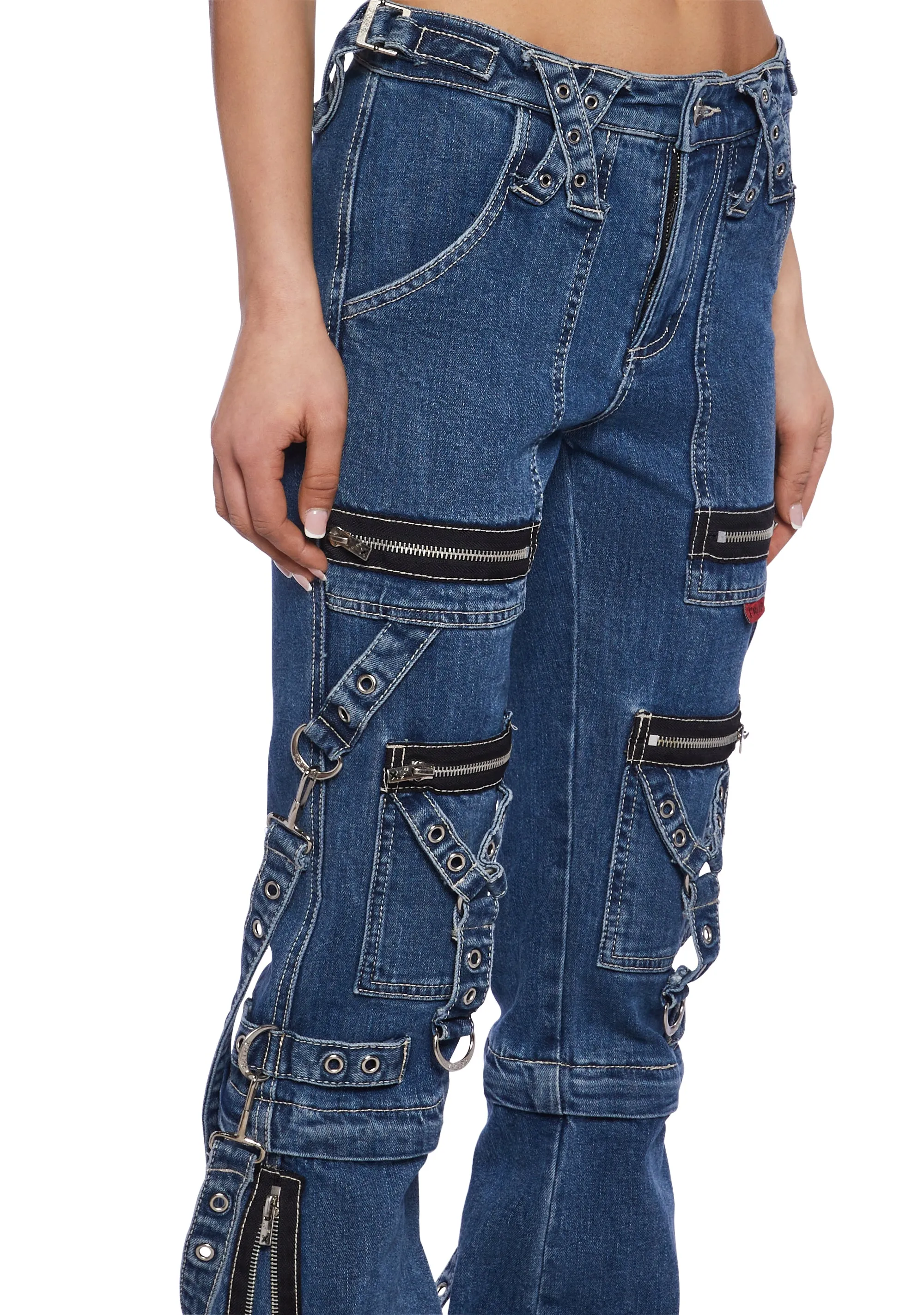 Zip to Zip Pants - Blue Denim sold by Dolls Kill product image thumbnail 5