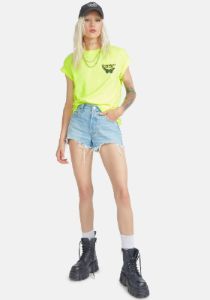 Neon Butterfly Graphic Tee sold by Dolls Kill