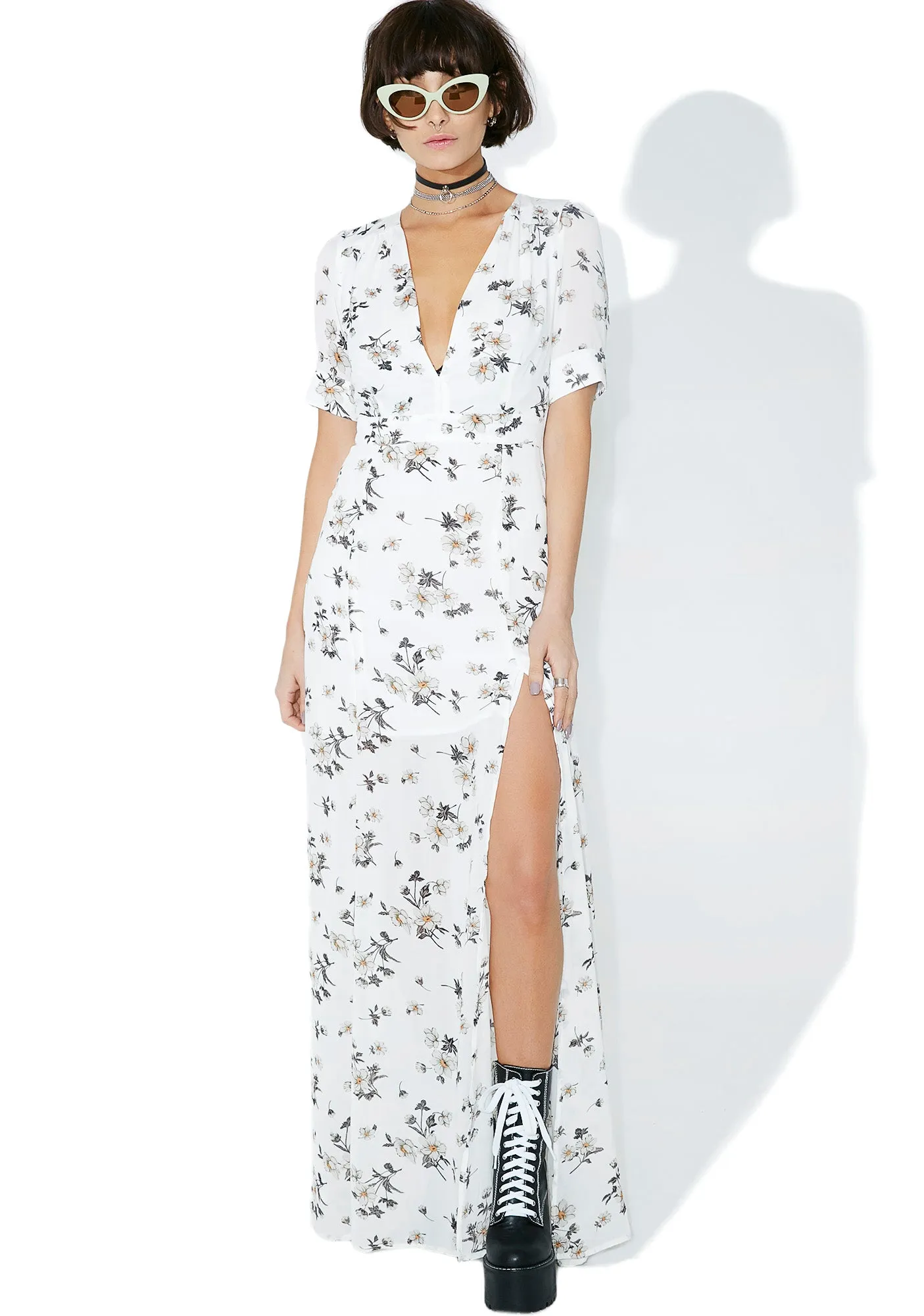 Garden Gal Floral Maxi Dress sold by Dolls Kill