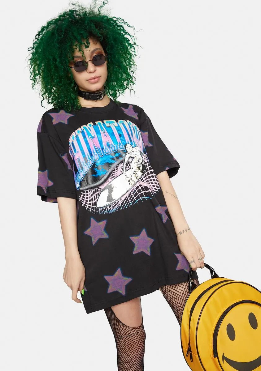 Ride The Wave Glitch Graphic Tee sold by Dolls Kill product image thumbnail 2