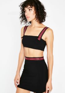 Puttin In Overtime Skirt Set sold by Dolls Kill