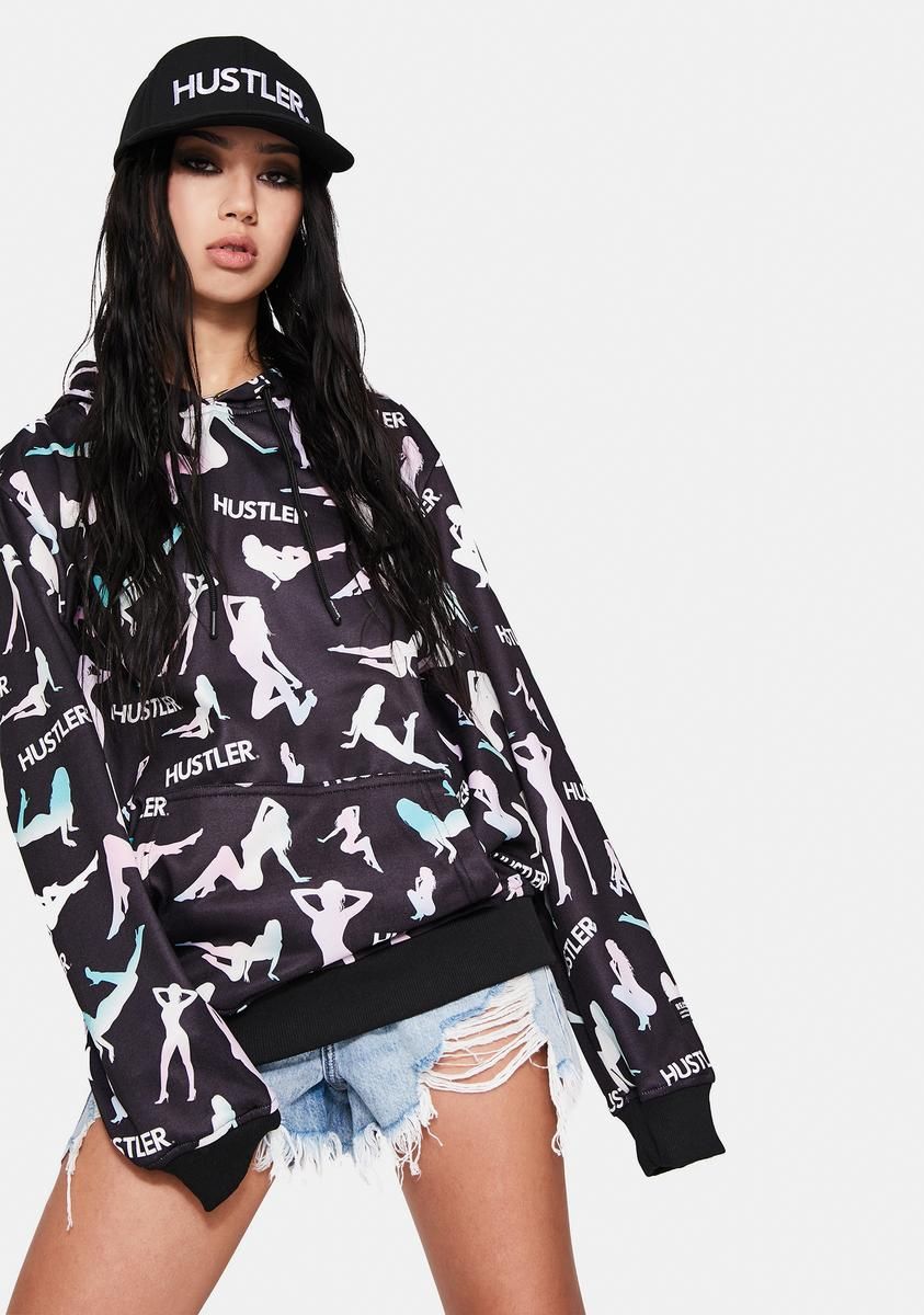x Hustler Pattern Hoodie sold by Dolls Kill
