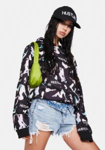 x Hustler Pattern Hoodie sold by Dolls Kill