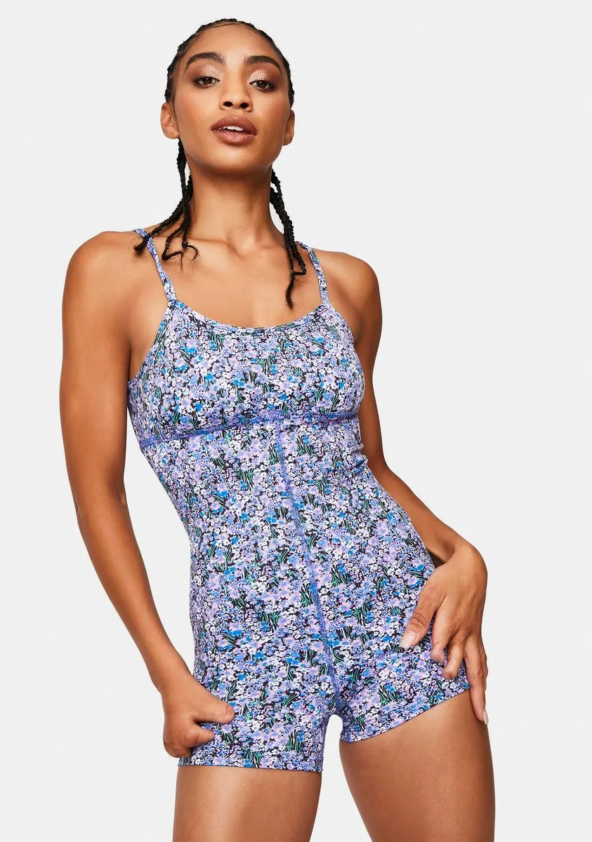 Black Floral Jordan Onesie sold by Dolls Kill