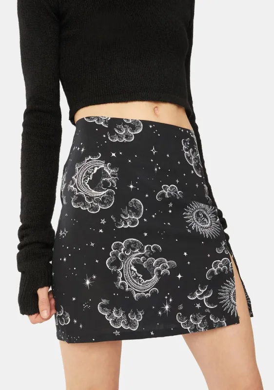 Night Sky Sheny Mini Skirt sold by Dolls Kill