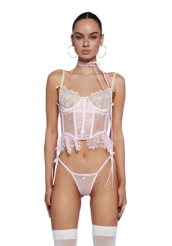 Coquette Nights Lingerie Set sold by Dolls Kill
